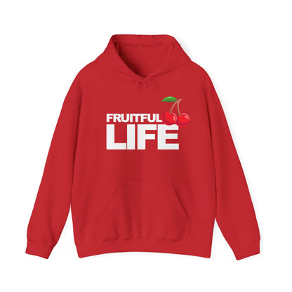 Fruitful Life Hoodie — Cherry Graphic Hooded Sweatshirt
