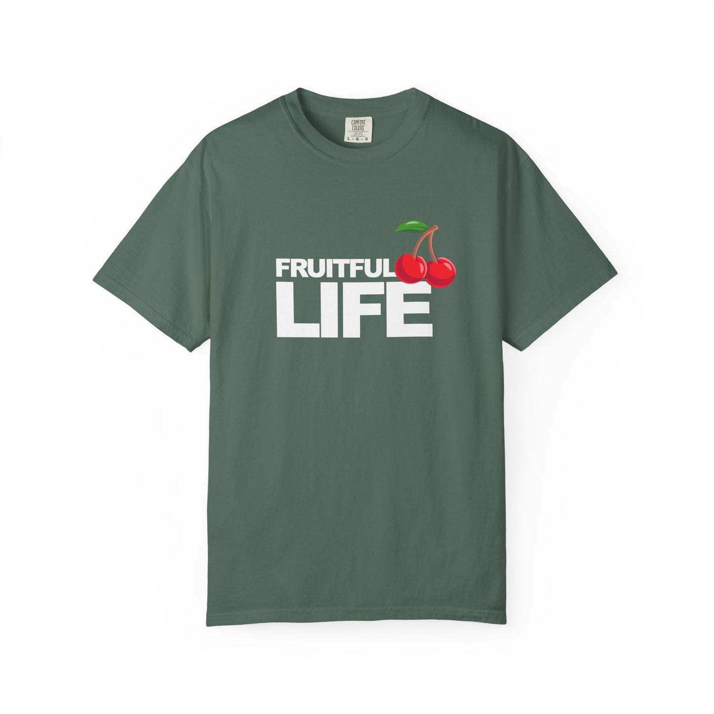 Cherry Chest Pocket T-Shirt — Minimal Fruit Graphic Tee