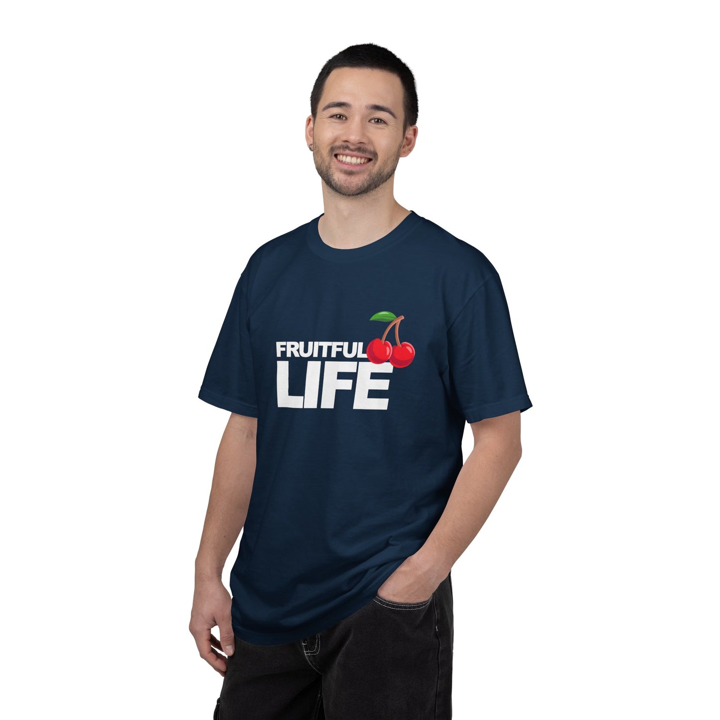 Cherry Chest Pocket T-Shirt — Minimal Fruit Graphic Tee
