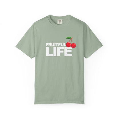 Cherry Chest Pocket T-Shirt — Minimal Fruit Graphic Tee