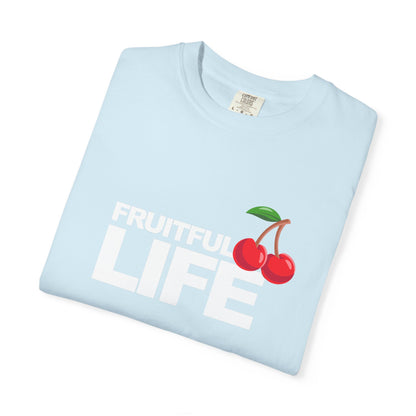 Cherry Chest Pocket T-Shirt — Minimal Fruit Graphic Tee