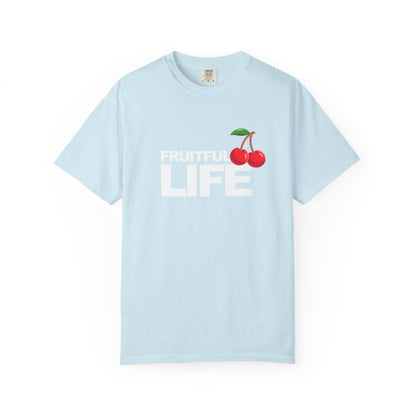 Cherry Chest Pocket T-Shirt — Minimal Fruit Graphic Tee
