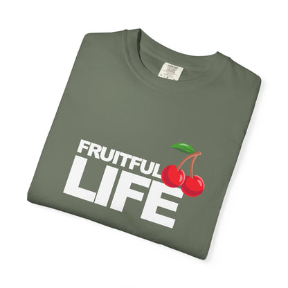 Cherry Chest Pocket T-Shirt — Minimal Fruit Graphic Tee