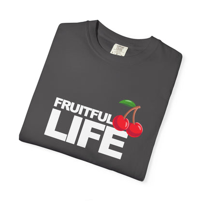 Cherry Chest Pocket T-Shirt — Minimal Fruit Graphic Tee