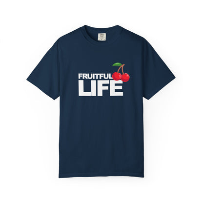 Cherry Chest Pocket T-Shirt — Minimal Fruit Graphic Tee