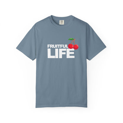 Cherry Chest Pocket T-Shirt — Minimal Fruit Graphic Tee