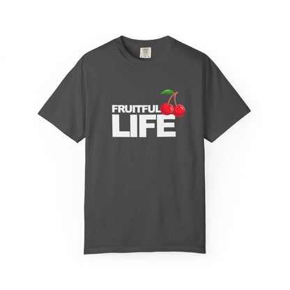 Cherry Chest Pocket T-Shirt — Minimal Fruit Graphic Tee