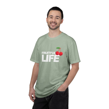 Cherry Chest Pocket T-Shirt — Minimal Fruit Graphic Tee