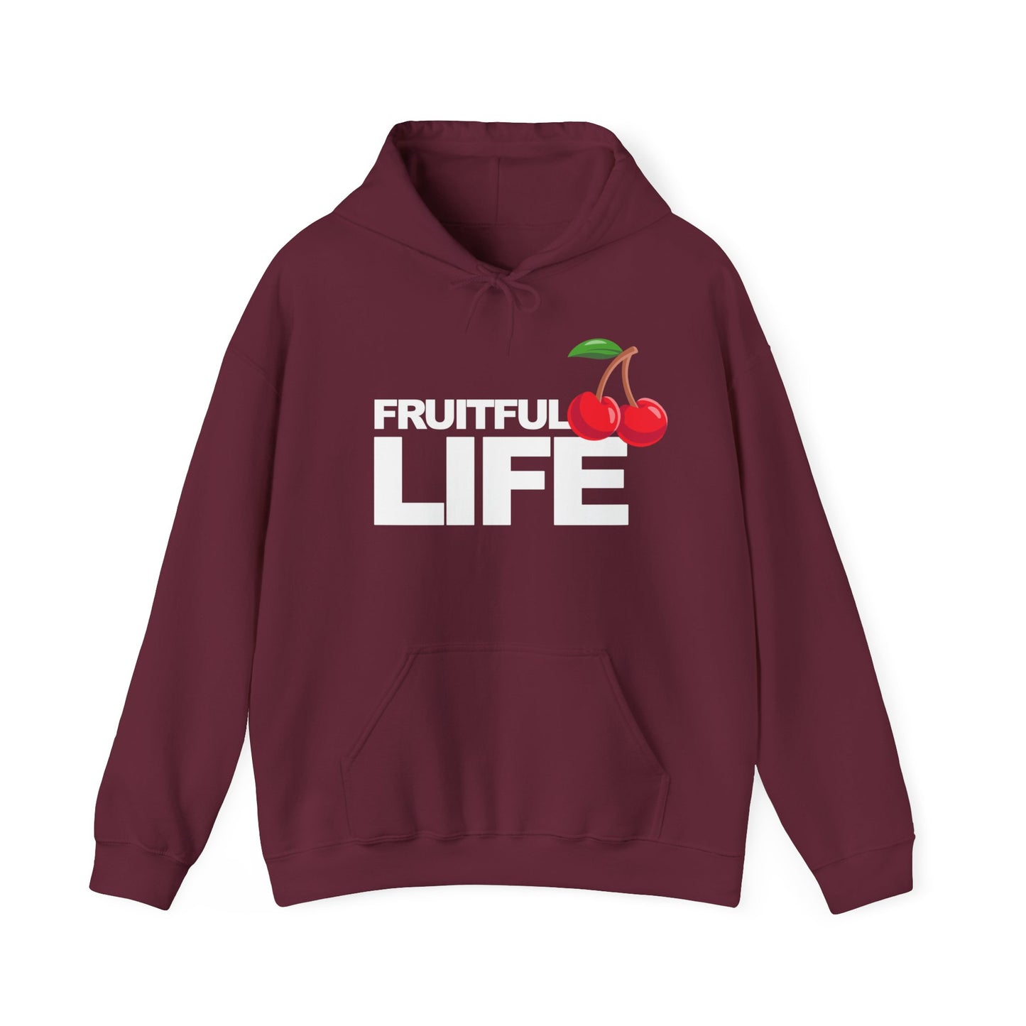 Fruitful Life Hoodie — Cherry Graphic Hooded Sweatshirt