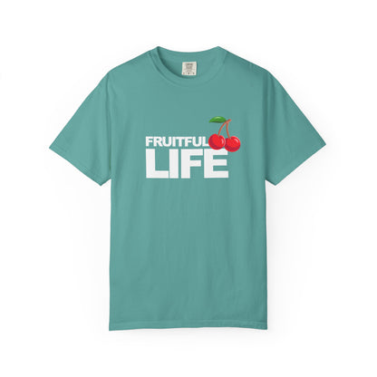 Cherry Chest Pocket T-Shirt — Minimal Fruit Graphic Tee