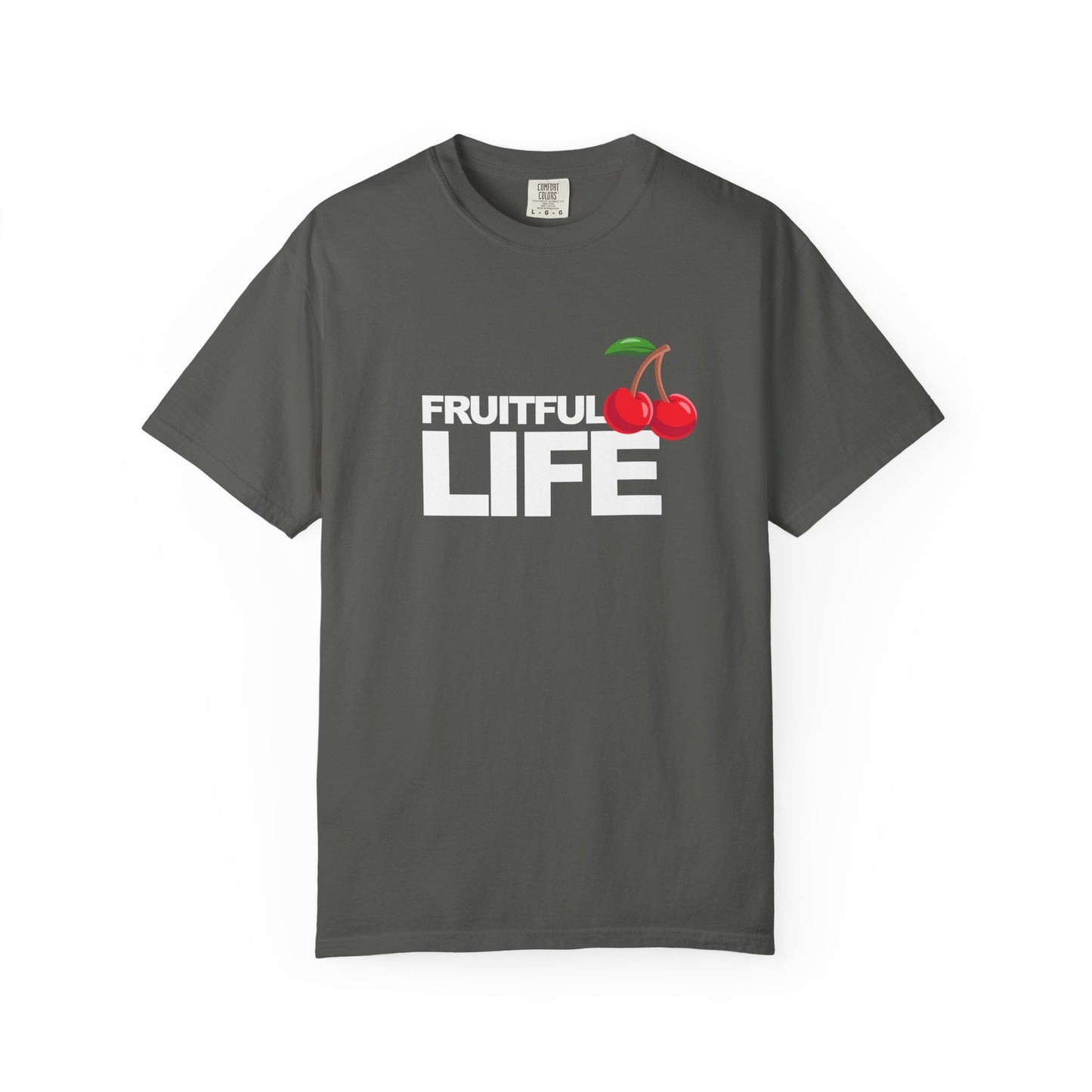 Cherry Chest Pocket T-Shirt — Minimal Fruit Graphic Tee