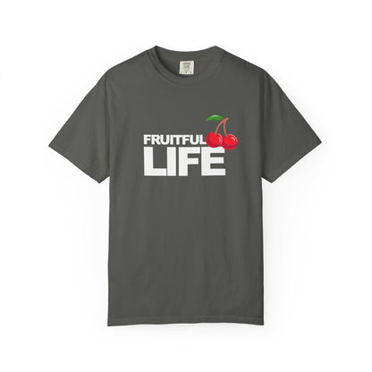Cherry Chest Pocket T-Shirt — Minimal Fruit Graphic Tee