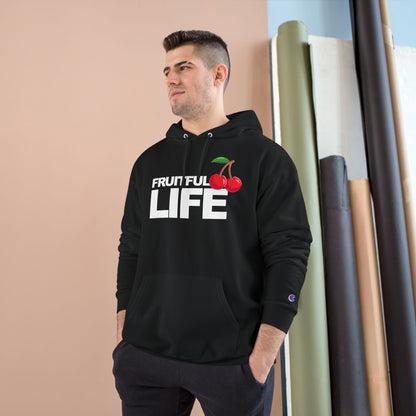 Black Hoodie- Fruitful Life Cherry