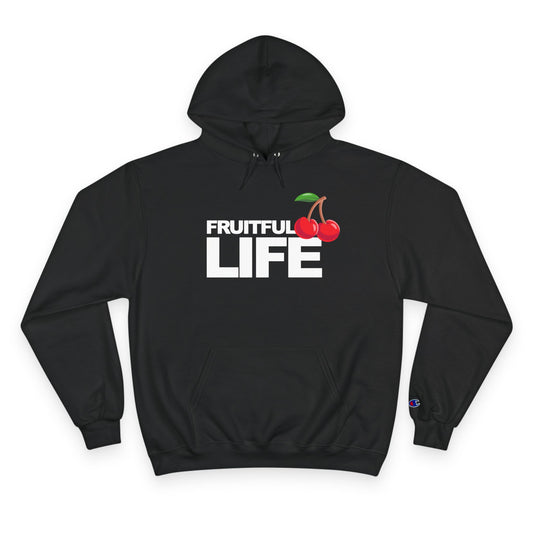 Black Hoodie- Fruitful Life Cherry